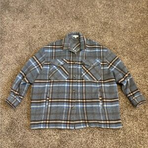 Gianni Bini || Oversized Plaid Button Up Soft Shacket Size XL